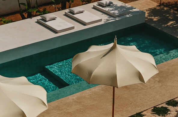 Sun-soaked pool living