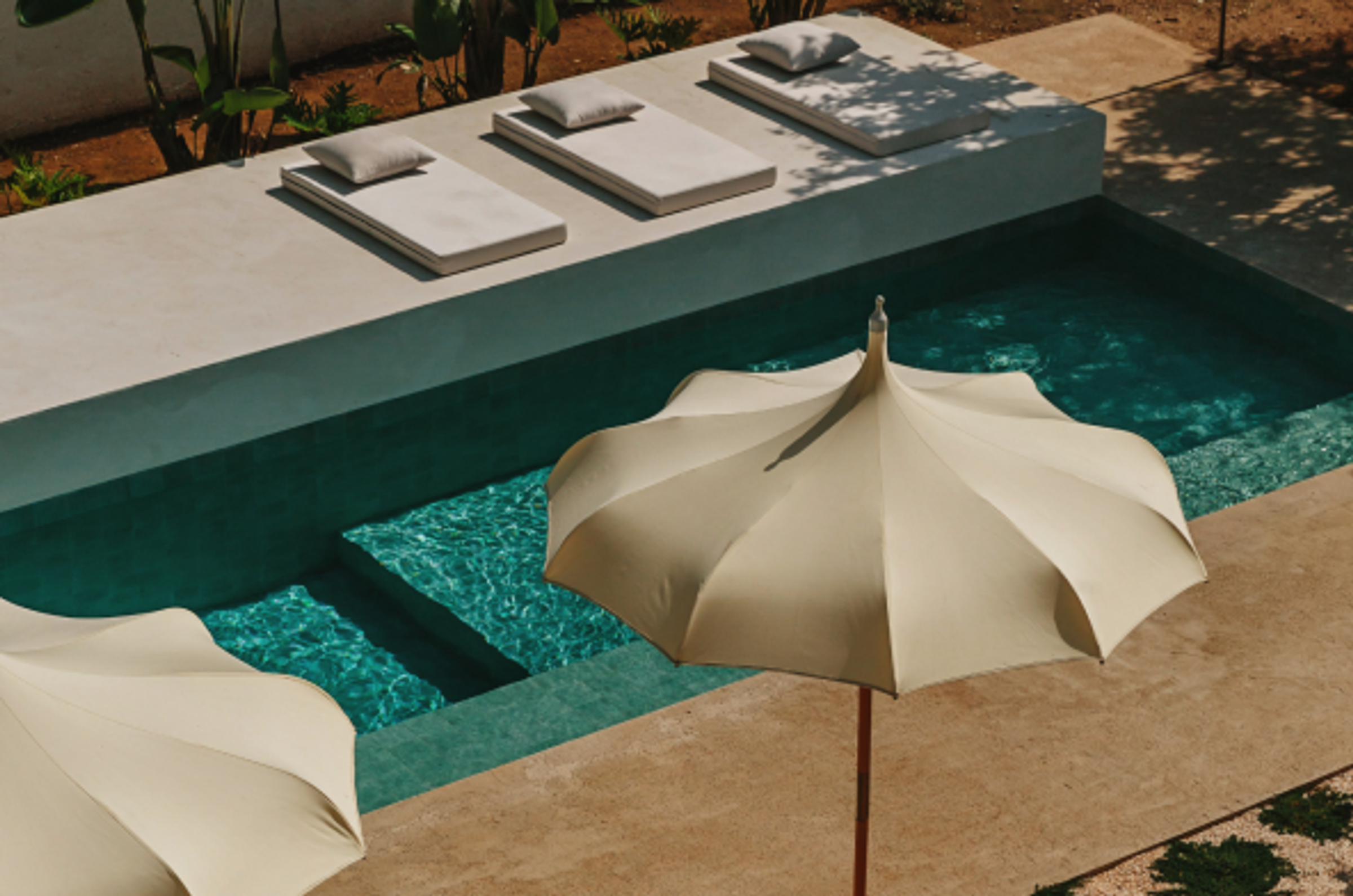 Poolside relaxing in Tuscany
