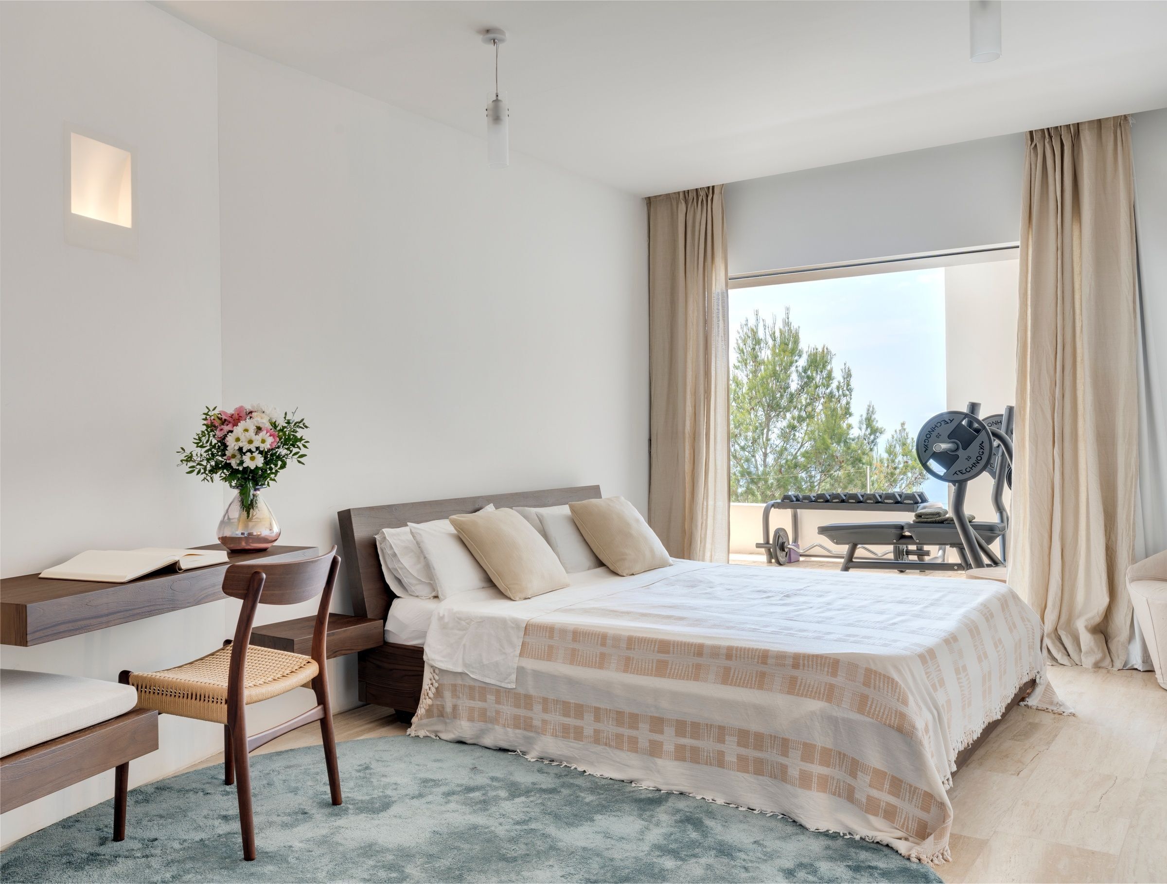 Bedroom 2 (connected to gym, balcony)