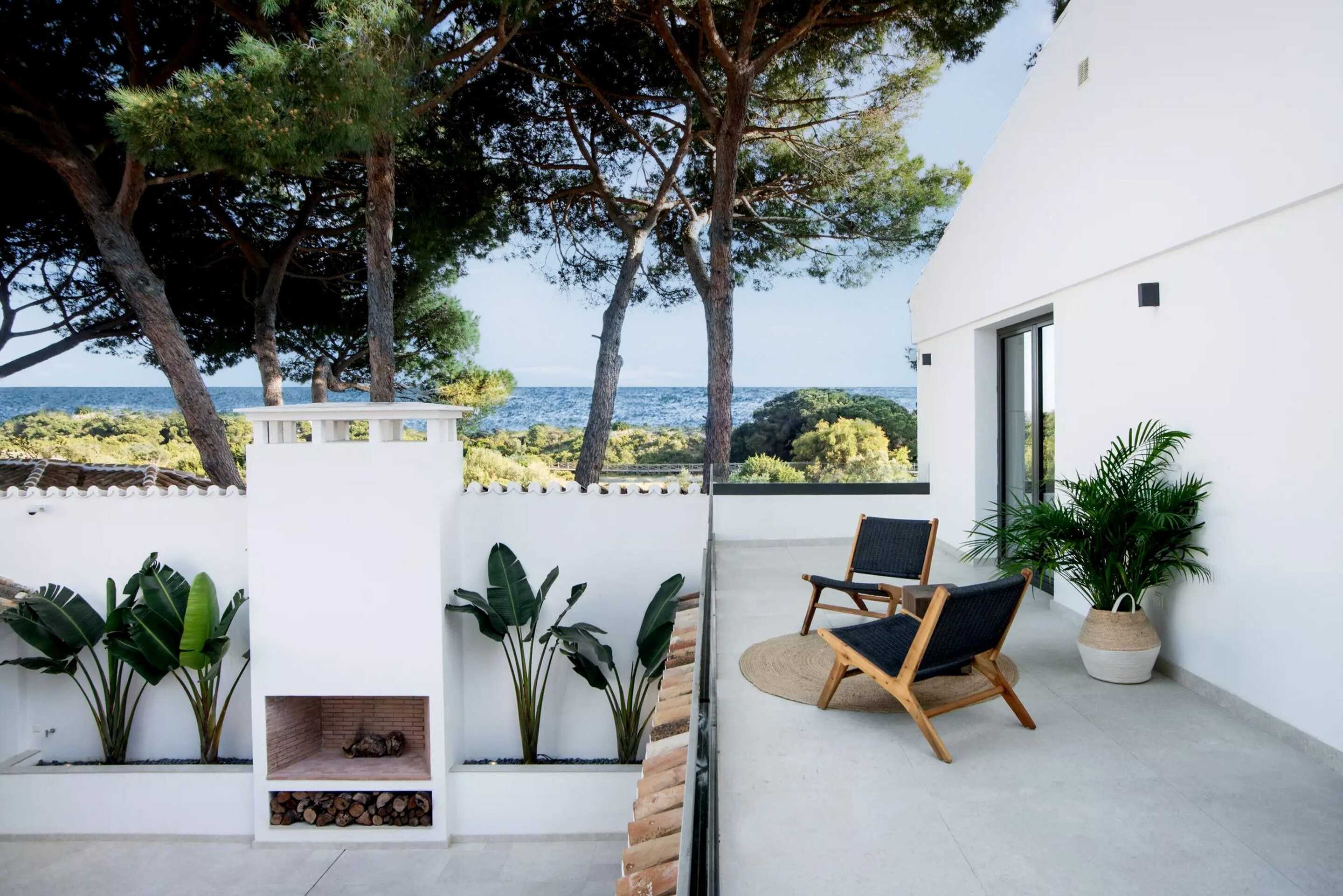 terrace in andalusia with a sea view