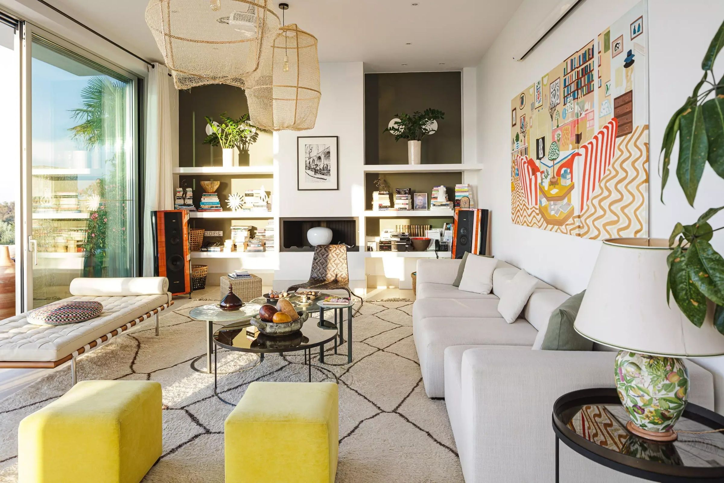 salon design lumiere soleil villa perdue nature crete