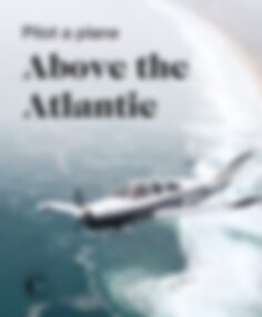 Pilot a plane above the Atlantic