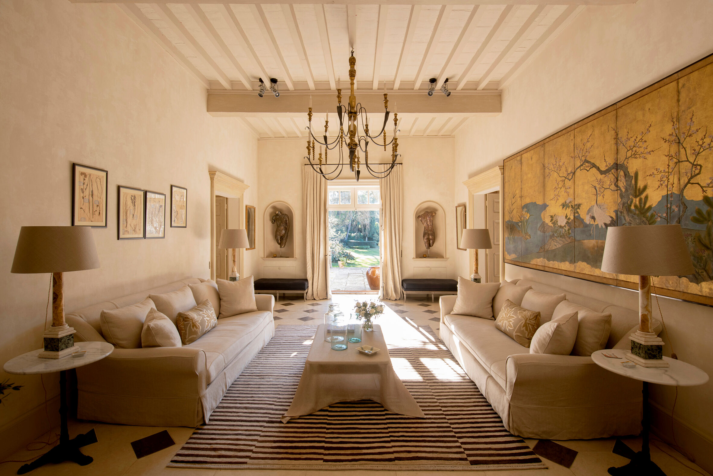 living room in a country house in provence